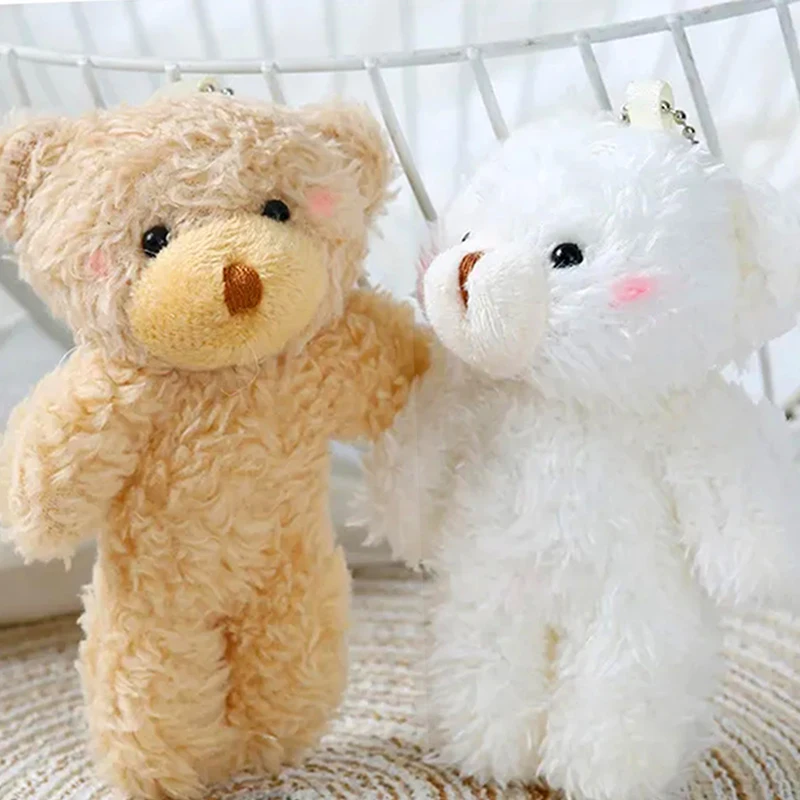 5/1Pcs Mini Teddy Bear Doll Lovely Plush Bear Bag Pendenti Pendenti In Morbido Cotone Simpatico Coniglio Portachiavi Giocattoli Decorazioni Per Borse