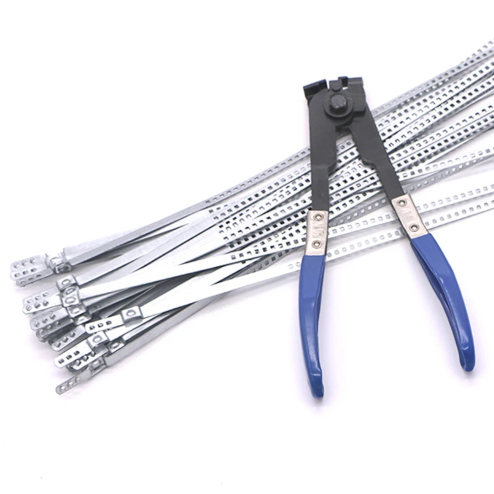 Galvanized adjustable drive hose clamps fuel pipe worm gear size clamp hose clamp pipe 60-124mm set 25 pieces