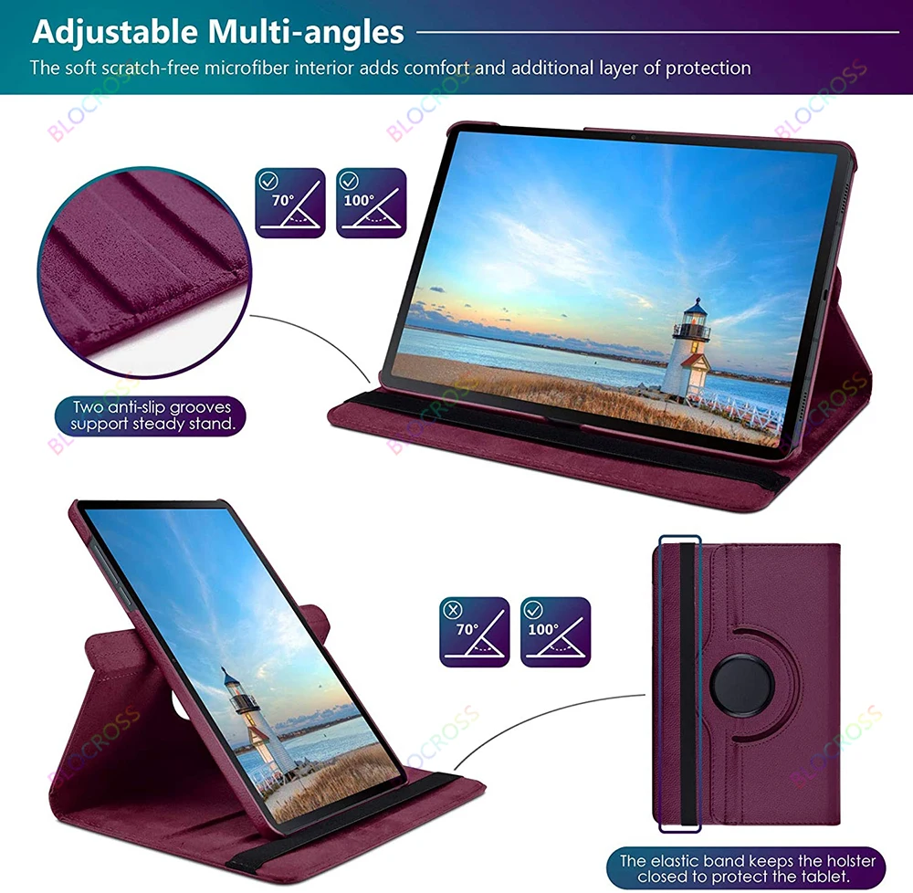 Tablet Case Rotating Case For Xiaomi Pad 5/Pad 6 11" Redmi Pad 10.6" PU Leather Stand Magnetic Protective Cover For Xiaomi 4 8"