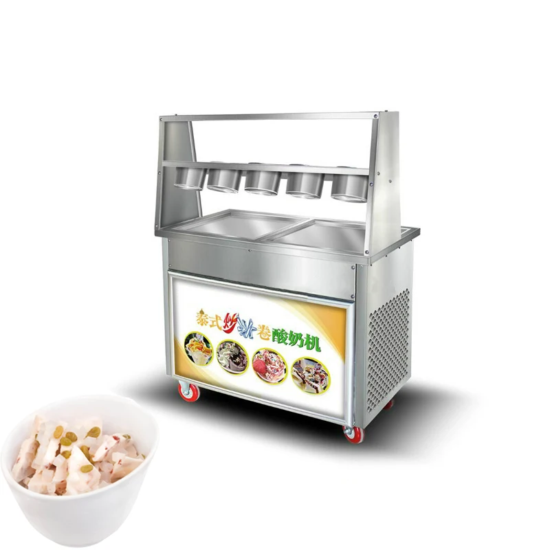 

Electric Fried Yogurt Machine Thai Fruit Fried Ice Cream Machine