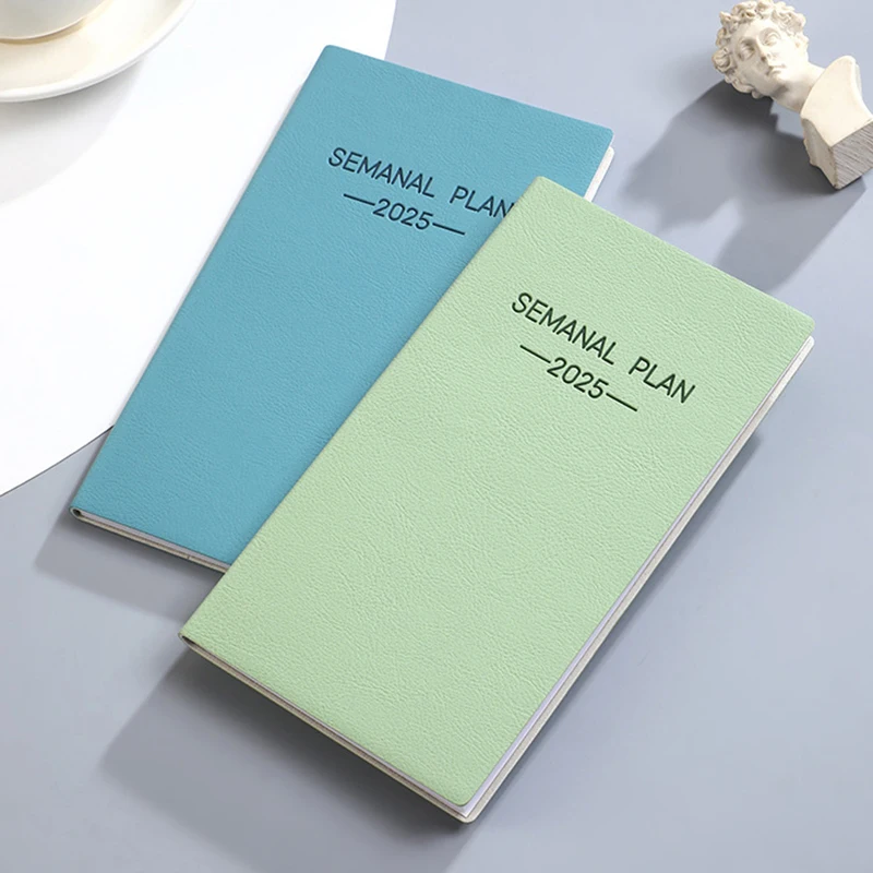 Portable A6 A7 Agenda Book Simple Mini Morandi Color Notebook Daily Weekly Monthly Planner Notebook To Do List Notepad
