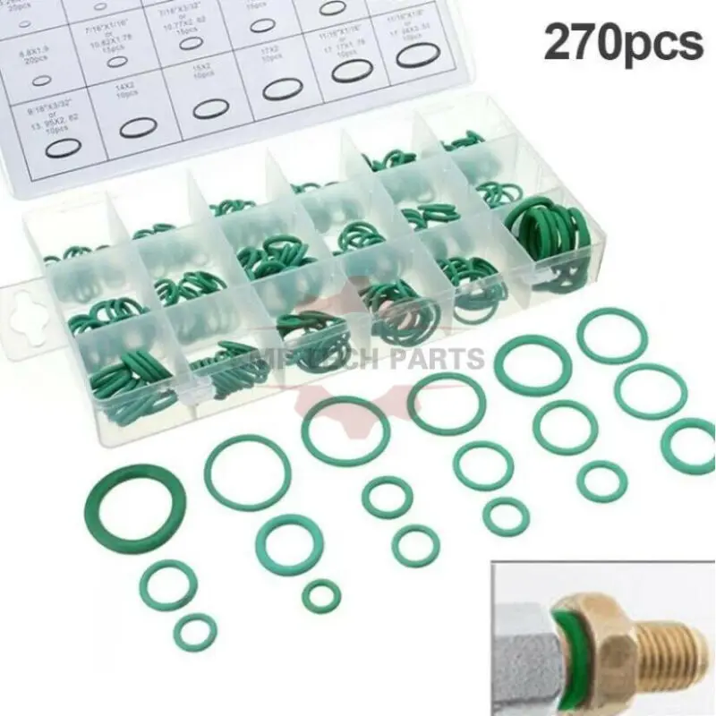 270pc 18 sizes Universal Car Air Conditioning HNBR R134A O Rings Auto Repair Tools Compressor