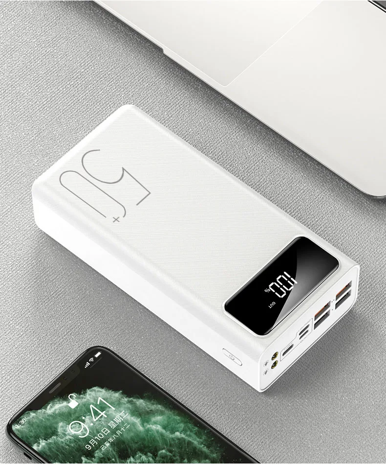 PowerBank KLACK de 50000mAh, 65W, USB-C, Cargador portátil con