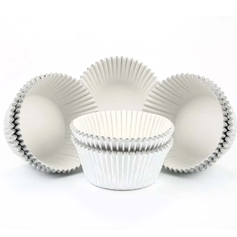 2000 PCS Mini Foil Cupcake Liners Chocolate Candy Wrapper Muffin Paper Cases Baking Cups Gold Silver 2.5CM/1In XB