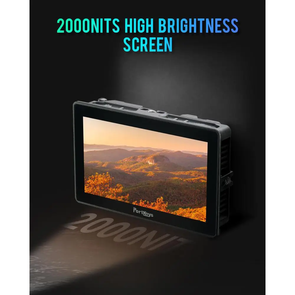 Portkeys BM5IV WR 5.5&rdquo; 2000nits 4K 60P HDMI-compatible 3G-SDI Wide Color Gamut Camera Control Monitor Built-in CINENORM
