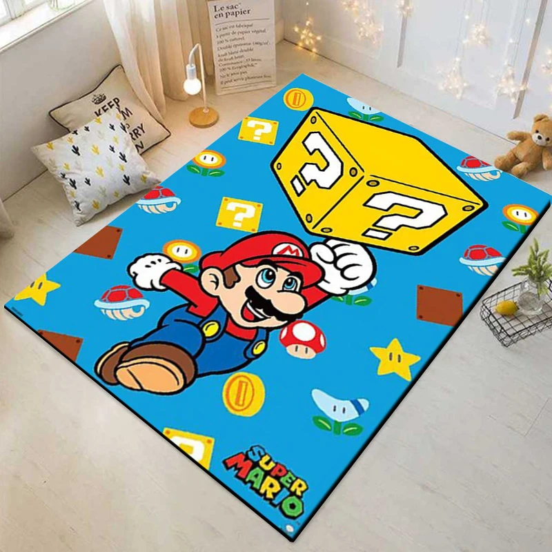 3D Cartoon Super Mario Bros Game HD Rug Area Carpet Living Room Kids Bedroom Sofa Kitchen Decorate Child Non-slip Floor Mats kids carpet floor mat non slip carpet decorative carpet