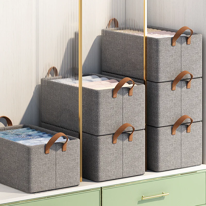 

Wardrobe Folding Clothes Organizer Trousers Underwear T-shirt Jeans Sweater Seasonal Clothing Storage Box Closet Compartment Box
