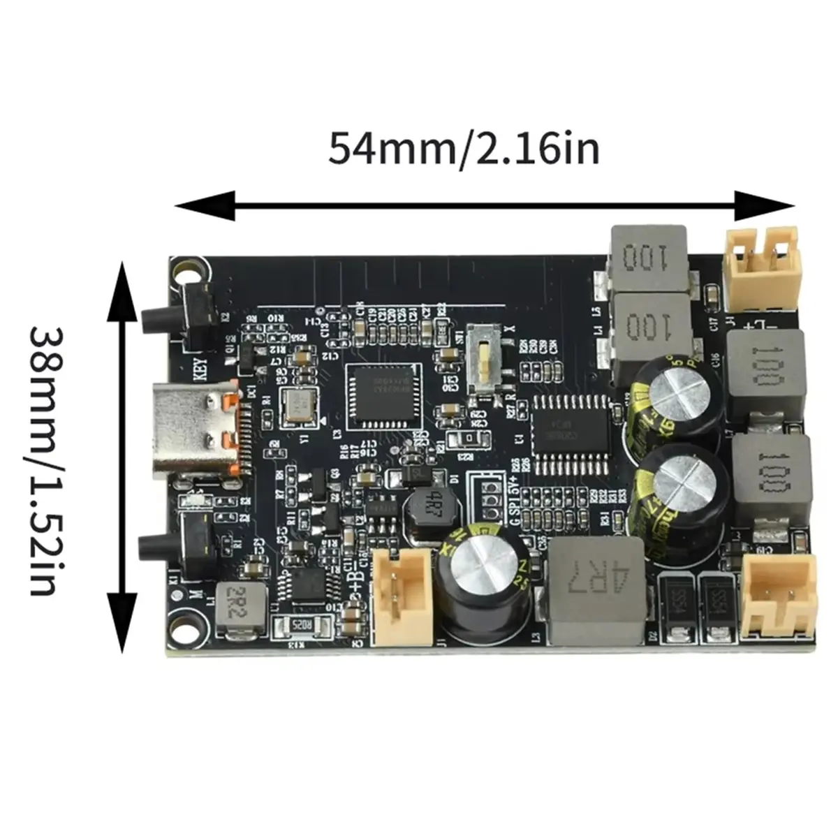 A40I DC 5V 2x10W 듀얼 채널 강화 알고리즘 BT 앰프 보드 DC 5V BT 앰프 모듈 타입 C
