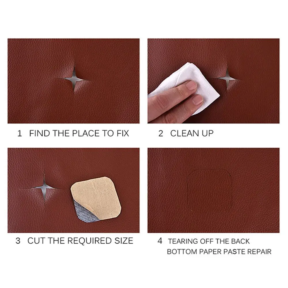 DIY Stick-on Repairing Sofa Patch PU Leather Self Adhesive Fabric Sticker