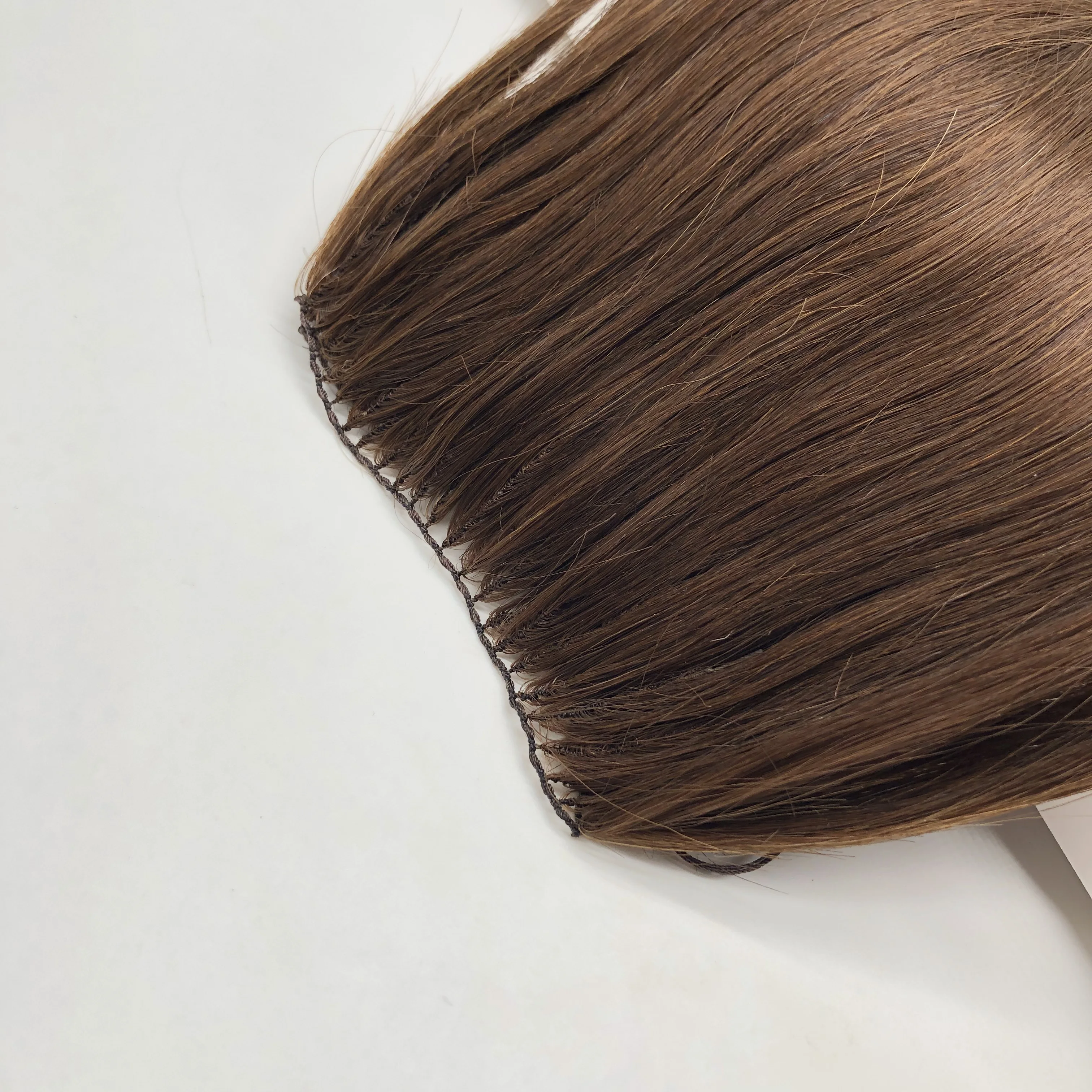 Feather Weft Human Hair Extensions 100g Sewing On Invisible Bundles 16-22 inches 50cm Weft Width 125 Strands