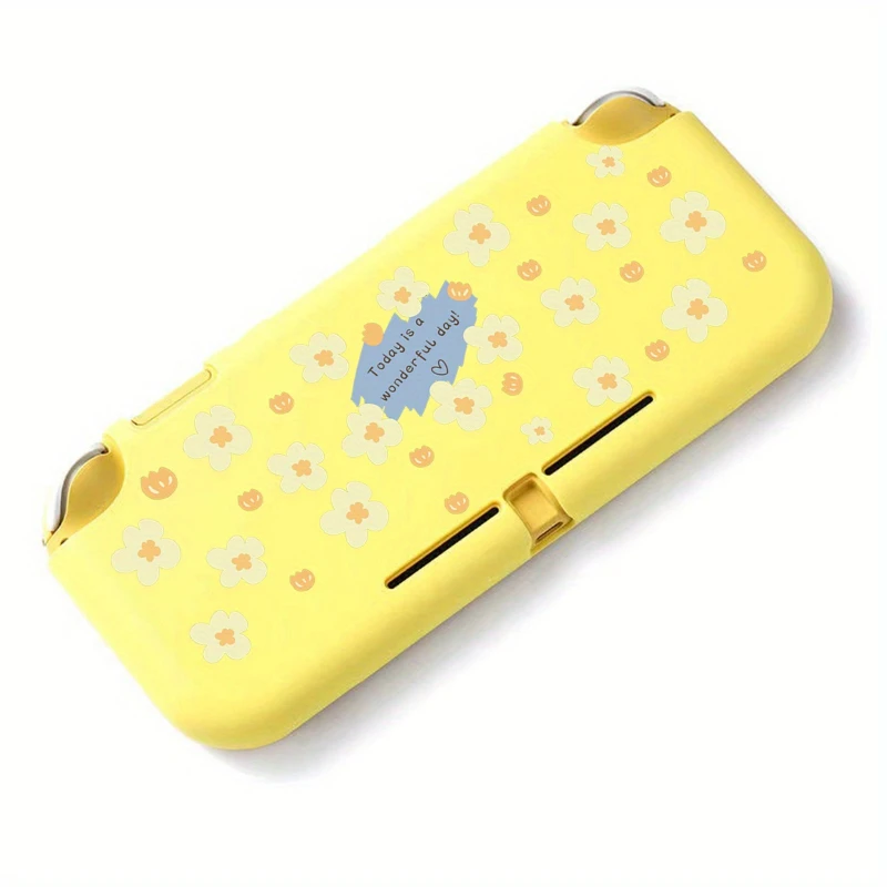 Nintendo Switch lite用のソフトTPU保護ケース,黄色の花,ゲーム
