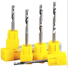 

40-60-100 PCS 3.175 Carbide Single Edge Inch End Mills For Woodworking Tools Aluminum Cutter CNC Mills Wood Mills