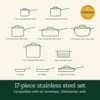 Cookware Set, Chef's Classic Steel Collection 77-17N 6