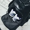 Men Leather Gym Bag Women Fitness Shoe Compartment Sport Bags Waterproof Travel Training Large Capacity Luggage Shoulder Handbag 3