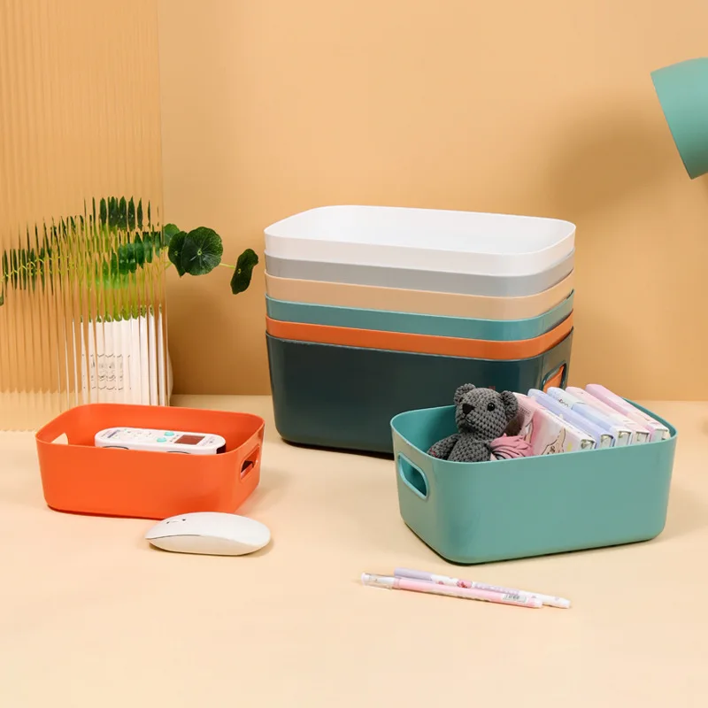 

Organize Storage Basket Plastic Bathroom Kitchen Toilet Cosmetics Clothing Storage Box Desktop Sundries Storage Basket Box Case