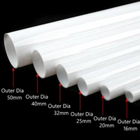 1~2PCS O.D 16/20/25/32/40/50/60/70mm Milk White/Frosting Acrylic Tube Aquarium Fish Tank Accessories Garden Irrigation Fittings 2