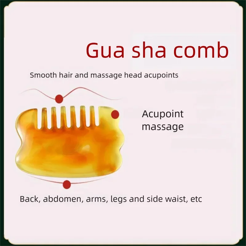 Body Face Gua Sha Tools Scraping Massage Head Massager Scalp Comb Acupoint Clearance Stick Meridian Massager Beauty Product