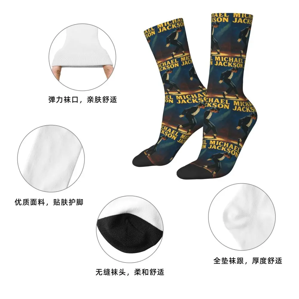 Michael 1984 Grammys Jackson Pop Art Portrait Socks Harajuku Stockings All Season Long Socks Accessories for Unisex Gifts