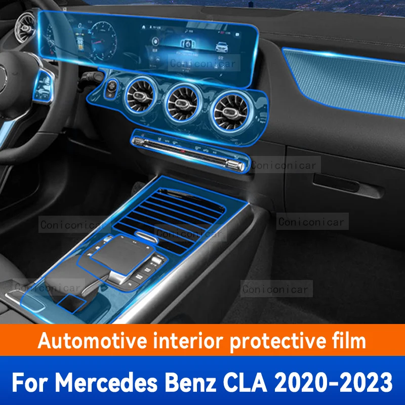 

For Mercedes Benz CLA 2020 2021 2022 2023 Gearbox Panel Dashboard Navigation Automotive Interior Protective Film Anti-Scratch