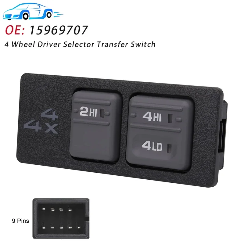 Fit For Chevrolet Silverado Blazer Tahoe GMC Sierra Yukon 1996-1999 4 Wheel Drive Switch 4WD 4x4 Transfer Case Control 15969707