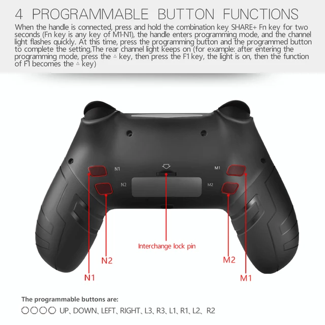 Mando inalámbrico para teléfono móvil, Control Bluetooth para Android, PC,  PS4, PS3, Playstation 4, 3, Nintendo