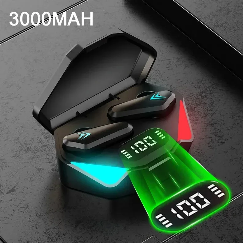 X15 TWS Gaming Earbuds com Microfone, Sem Fio, Fones De Ouvido Bluetooth, Baixo Áudio, Posicionamento De Som, Música Estéreo 9D, HiFi Headset para Gamer