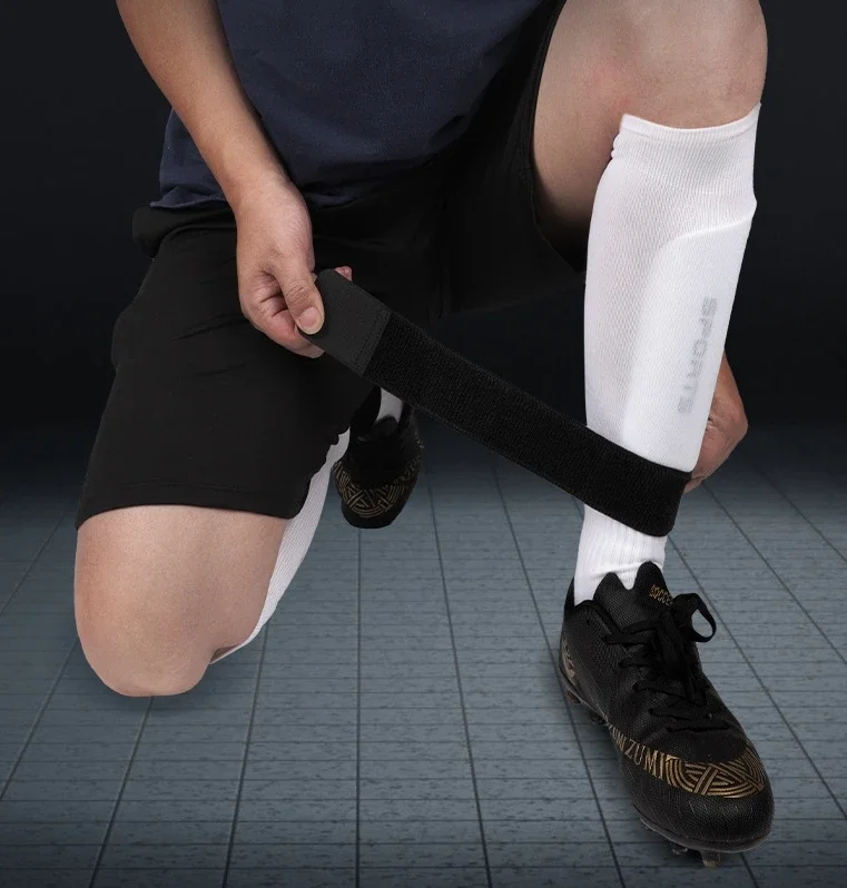 Shin Guard Fixed Bandage Tape Fastener Adjustable Elastic Shinguard Fixing Strap for Soccer Football Cycling Leg Shin Pad soccer shin guards shin guard pads