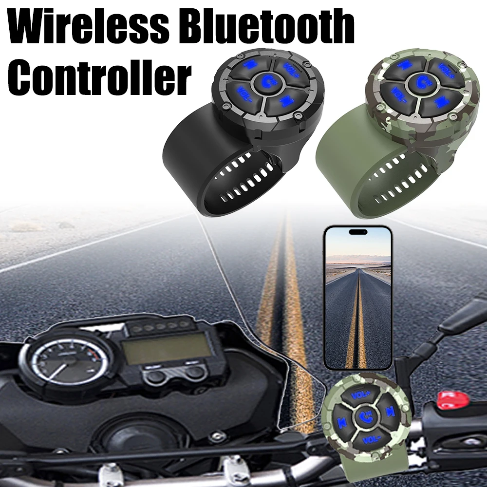 

Remote Button Steering Wheel Remote Control Portable Car Accessories Wireless Bluetooth 5.3 Media Controller Universal