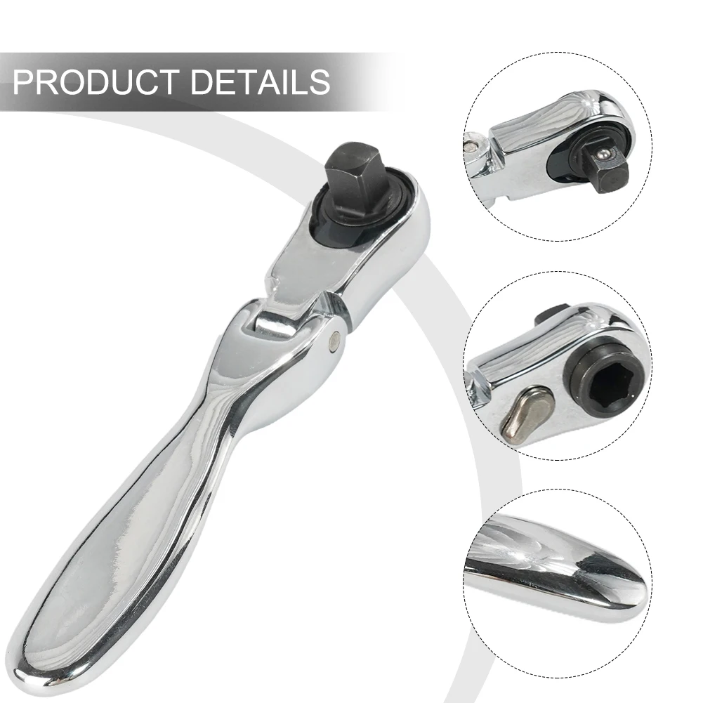 

Brand New Ratchet Wrench Screwdriver 2 In 1 6.35mm Chrome-vanadium Steel For Repairing Metric Single Wrench Socket