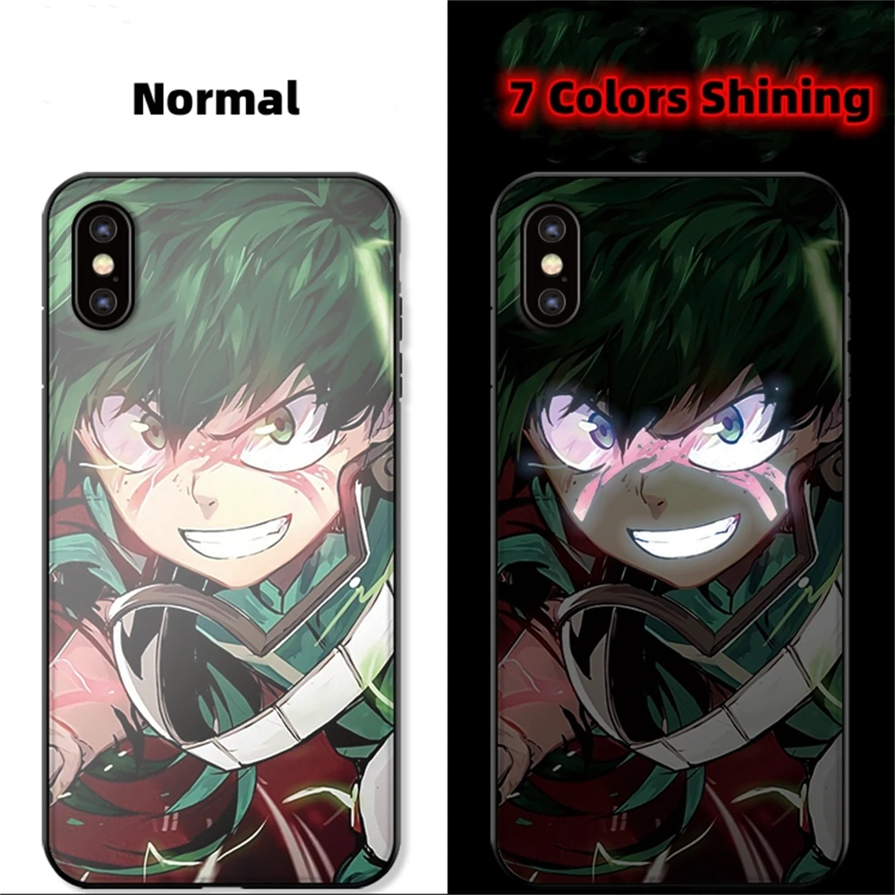 

Luxury Anime LED Light Up Phone Case For XiaoMi 13 12 11 Pro Ultra RedMi K60 K50 K40 Poco F3 Glowing Luminous Back Cover