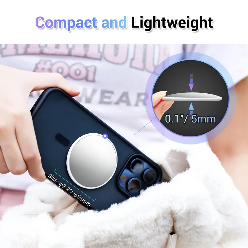 For Magsafe Cellphone Rear Camera Filter High Definition Magnetic Suction Selfie Mirror Reflective Selfie Phone Reference Mirror