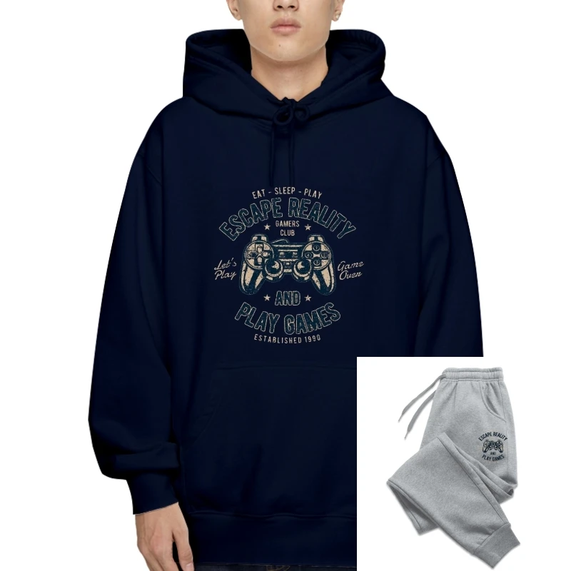 

T-Hoodies Divertente Uomo Maglia Con Stampa Nerd Videogames Escape Reality Tuned New Fashion Men'S Pullover Punk Pullover