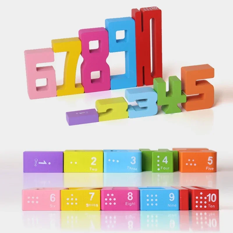 Stacking Blocks 3D Digital Puzzle Balance Game Building Blocks Puzzle Board Assembly Bricks Educational Toys for Children