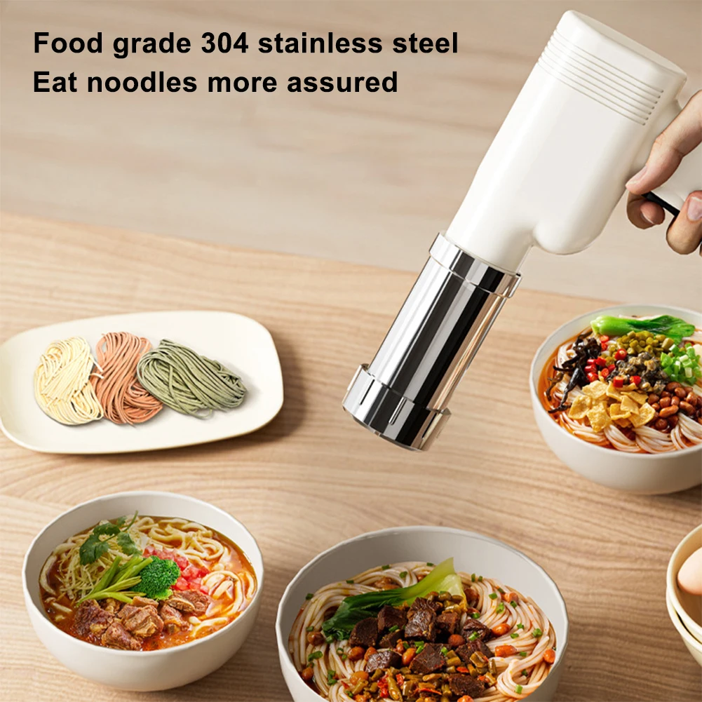 Electric Pasta Maker Handheld Pasta Maker With 5 Mould Automatic Machine Portable Stainless Steel For Home Kitchen