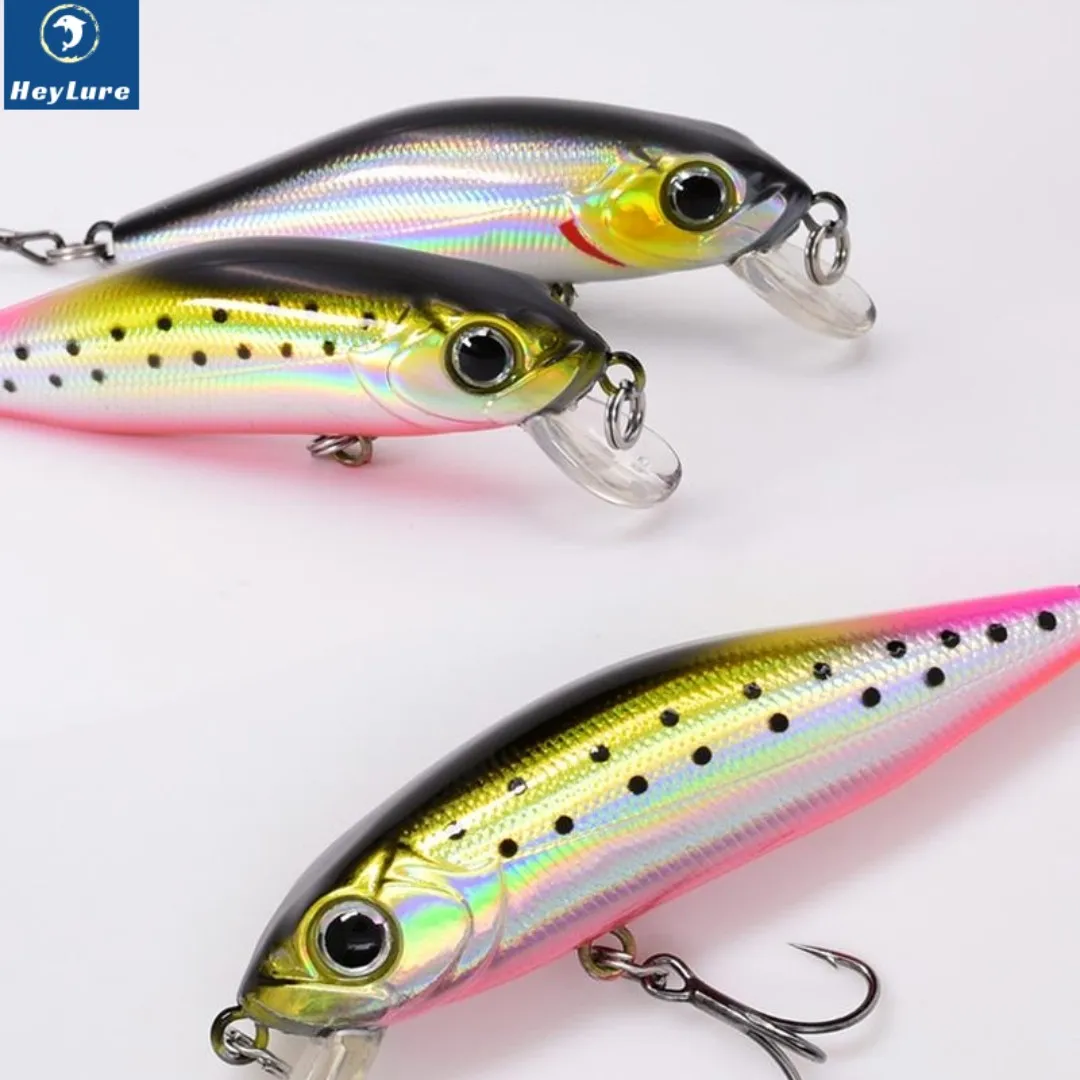 

5pcs Artificial Fishing Lure Hard Bait Mini Floating Minnow 5.5cm Quality Fishing Accessories CrankBait Voiced Fishing Lures