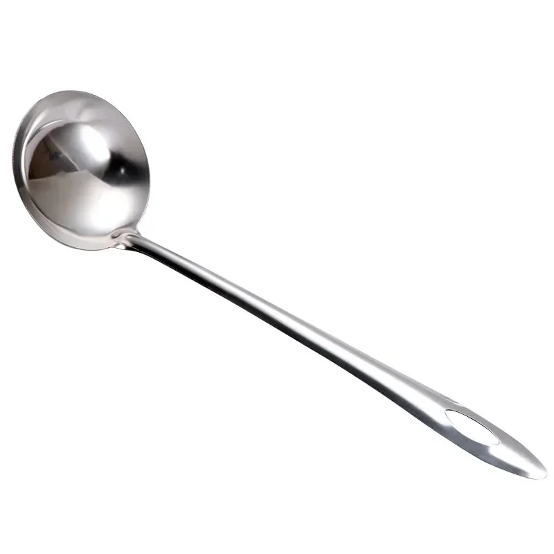 1 PCS, Stainless Steel Soup Spoon, Strainer, Household Kitchen, High-end Appearance, Long Handled Soup Spoon, Hot Pot Spoons