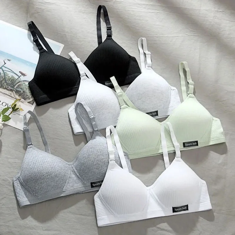 AB 컵 노 와이어 심리스 브래지어 소녀 속옷, 여성 브래지어 브라렛, 통기성 친밀한 란제리, 십대 소녀 의류 ...