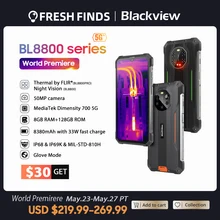 Blackview - BL8800 Pro Rugged Thermal Imaging Camera Phone, World Premiere Smartphone 5G, 6.58"FHD Display, 8 GB 128 GB, 8380mAh
