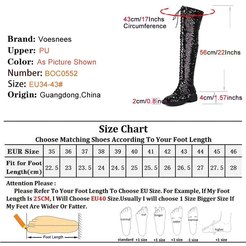 Lowheel Boots For Women Autumn Winter Thick Heels Over-knee-high Boots Shiny Sequined Club Dance Shoes Lace Up Thigh High Boots