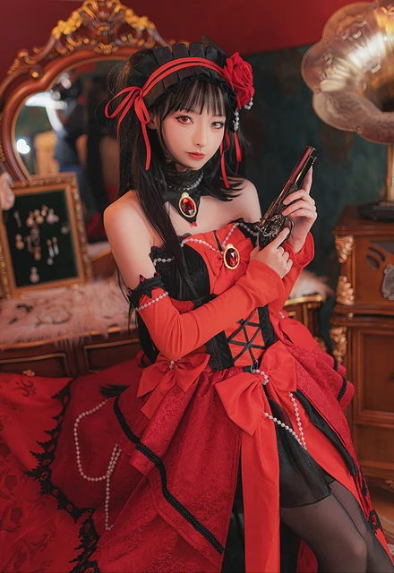 Anime DATE A LIVE Tokisaki Kurumi Cosplay Costume Lolita Sweet Dress MOON