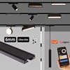 Black White 6MM Smart Magnetic Track Light Tuya Zigbee Dimmable Ultra Thin Rail Slim Lamp Surface Mount Safe DC48V for Home 1