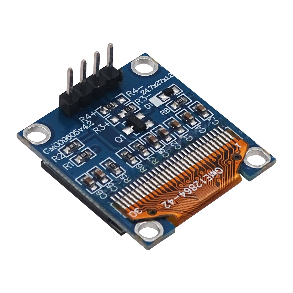 4pin Blue / white128X64 0.96 inch OLED LCD LED Display Module 1PCS/LOT for Arduino 0.96" IIC SPI Communicate 3.3V-5V for led light board pcb board kit