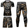 Cody Lundin Rashguard Tracksuits For Men’S Mma Kickboxing Club Fitness Workout Gym Muscle-Building Tight Fighting Sportswear Kit 6