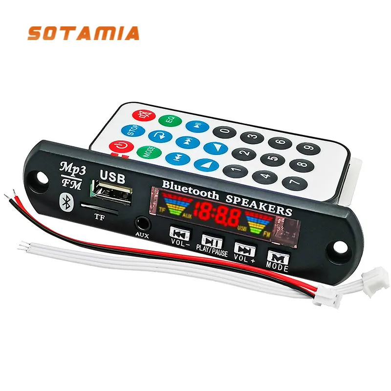 

SOTAMIA Lossless Bluetooth Decoder Board DAC MP3 Player WAV APE FLAC Decoding With FM Radio TF Card U Disk AUX