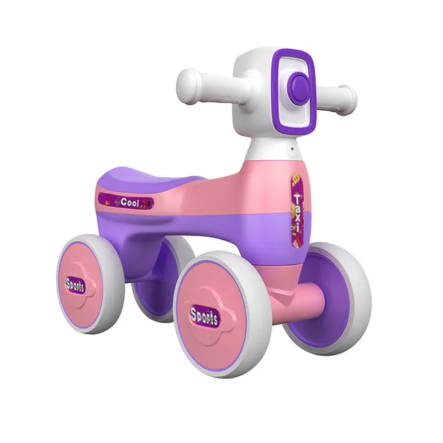 Doki Children's Scooter Balance Car 1-3 Years Old Baby Toddler Toy Car Light Music Slide Walker 4 Wheel Yo2022 5