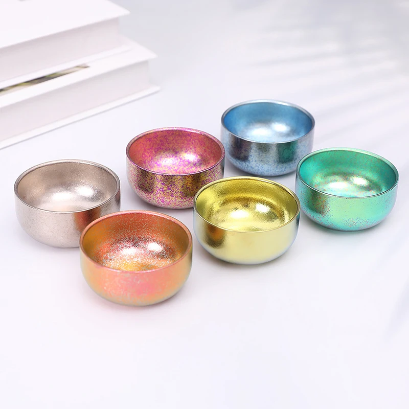 Titanium Cup Pure Titanium Tea Cup 50ml Outdoor Camping Portable Tea Set Portable Storage Double Layer Anti Scalding Lightweight