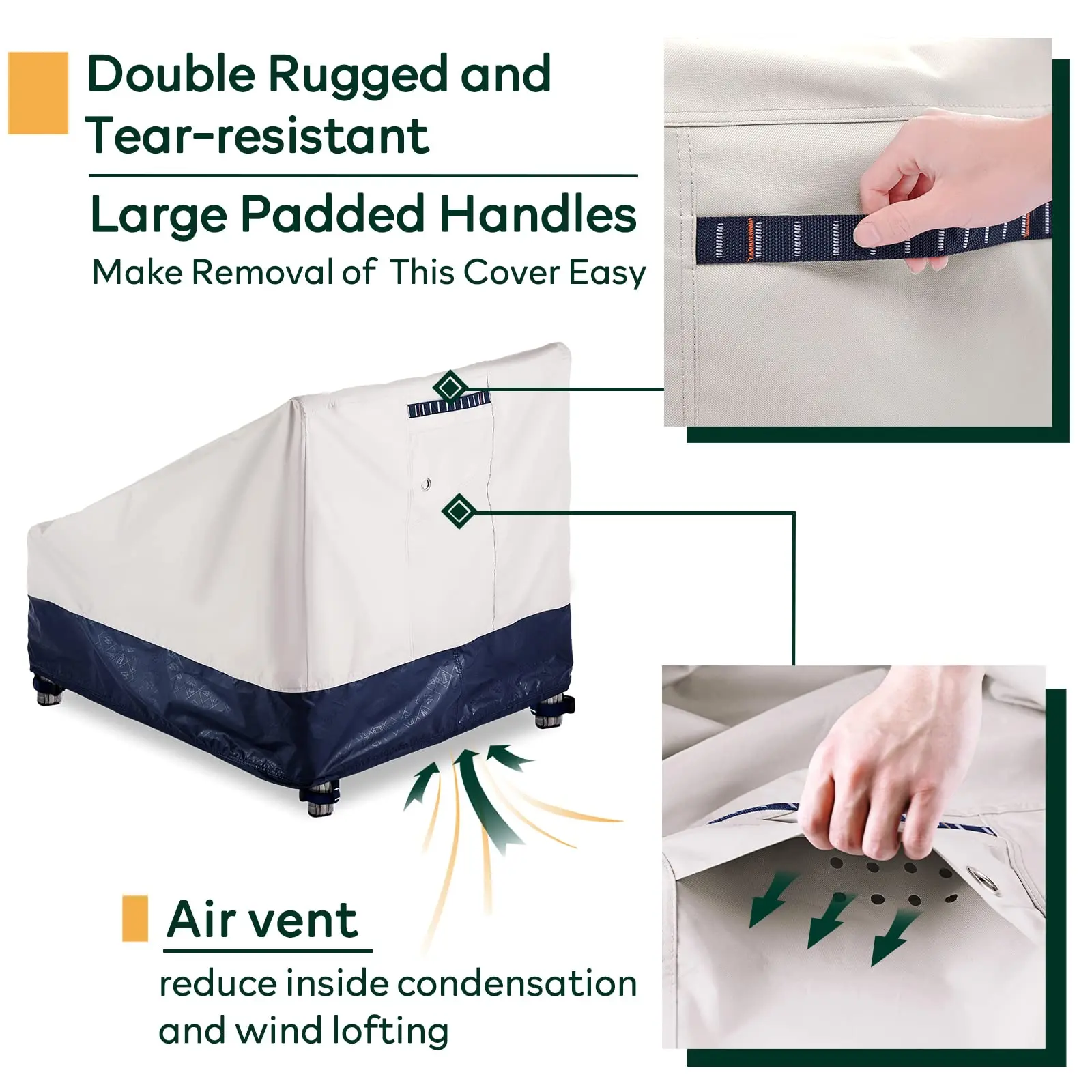 2 Pack Outdoor Chair Covers 100% Waterproof Patio Furniture Covers Protector 600D Oxford Heavy Duty Lawn Garden Furniture Cover 4