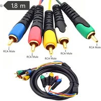 1.8m Gold 5 RCA PREMIUM  Component Video/Audio Cables 5rca To 5rca,male To Male Av Cable - Image 5