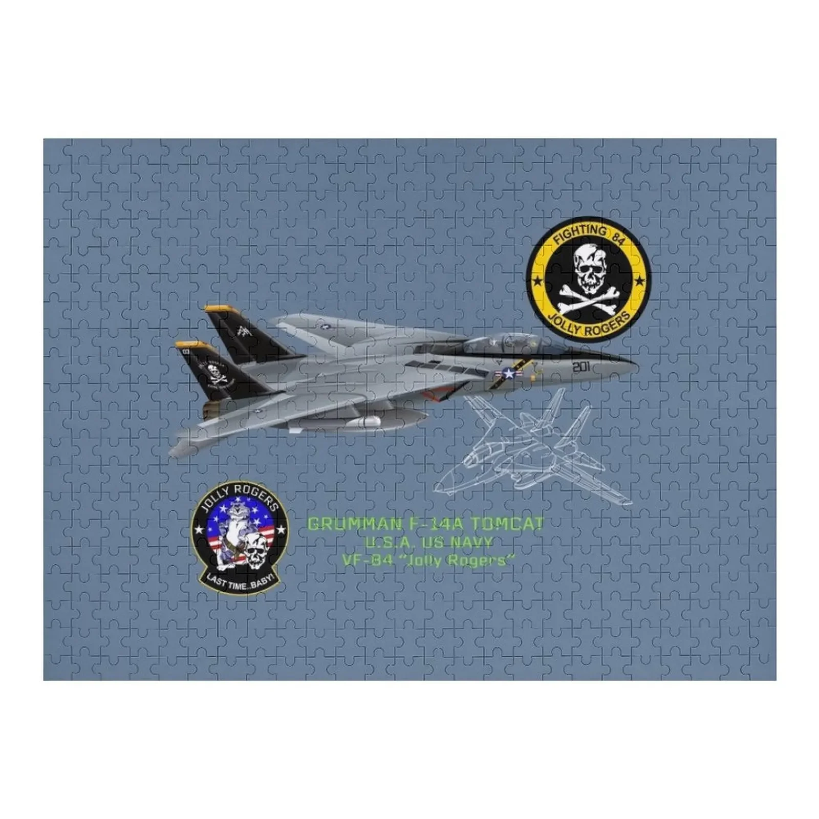 

F-14 Tomcat - Jolly Roger Jigsaw Puzzle Game Children Photo Custom Personalised Name Puzzle