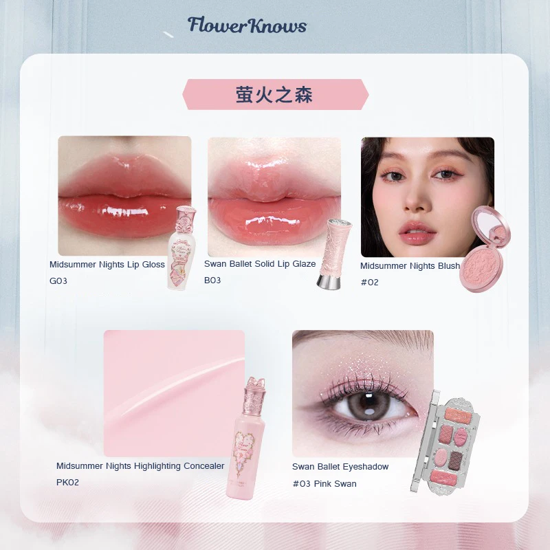 Eye Makeup Set Makeup Set Makeup Kit Makeup Gift Box Flower Knows Gift Set Little Angel Lip Glaze Original Matte Blush For Cheeks Vegan Long Lasting Eyeshadow Palette Make Up Set
